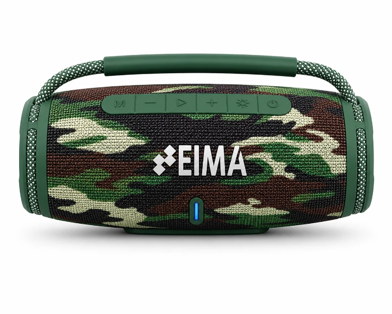 EIMA E11 Taşınabilir Kablosuz Bluetooth Hoparlör 10000mAh Powerbank - Kamuflaj