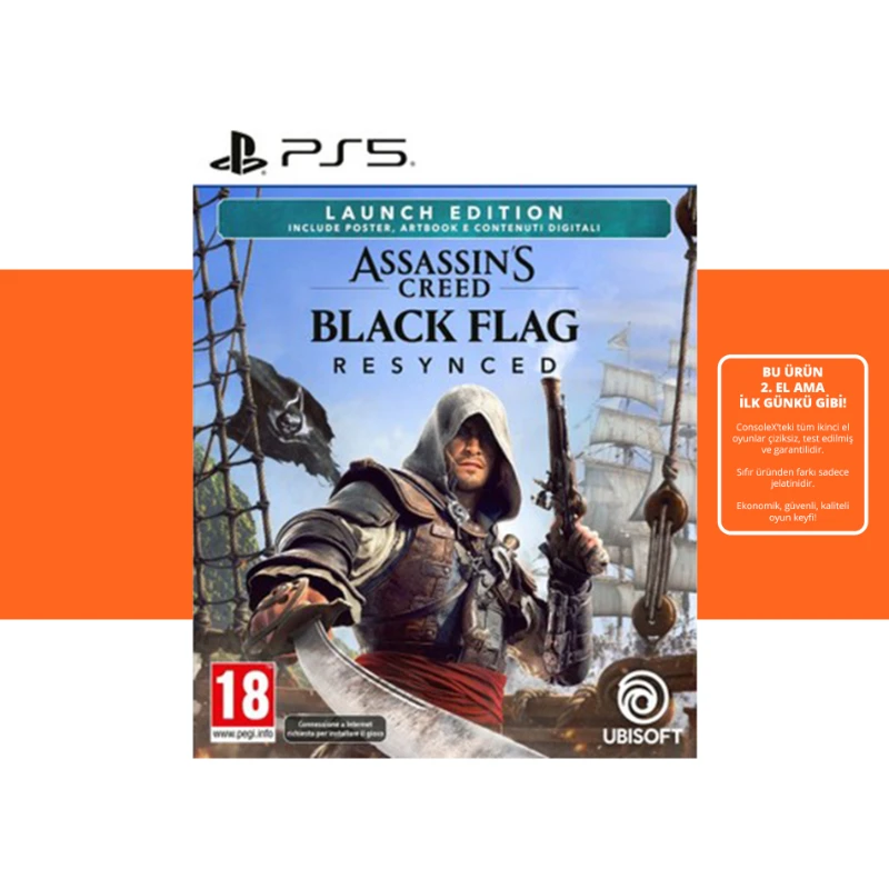 [2.EL] Assassin's Creed Black Flag Resynced Launch Edition PS5 Oyun
