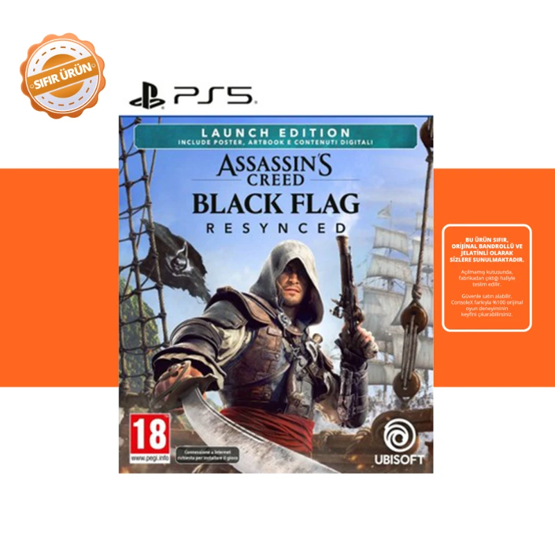 Assassin's Creed Black Flag Resynced Launch Edition PS5 Oyun [SIFIR]