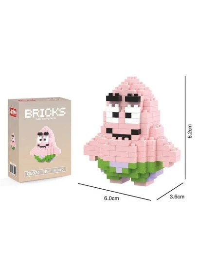 Bricks Kitty Brick Patrick Mini Mikro Blok Yapı Oyuncağı Koleksiyon Seti - Q5024